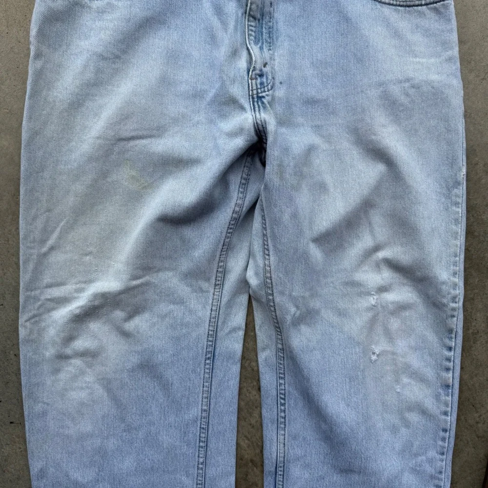 Vintage Levis‎ SilverTab Straight Relaxed Light Wash Baggy Denim Jeans 36x32 90s